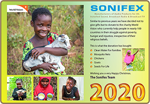 Sonifex Charity Card 2020